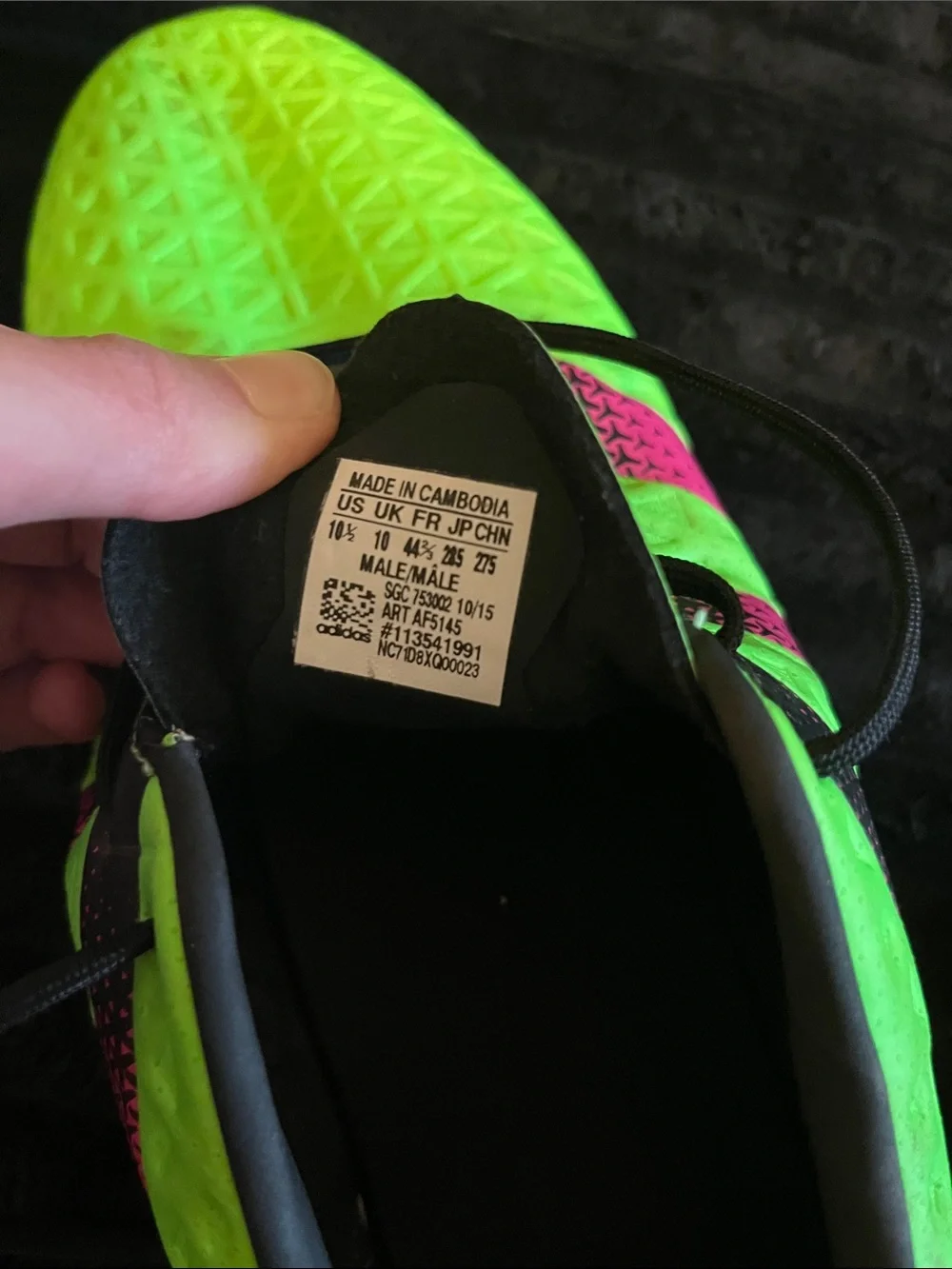 adidas Neon Green and Hot Pink Men's Athletic Soccer Shoes